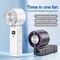 Portable Handheld Fan USB Rechargeable Mini Neck Fan With Digital Display 3