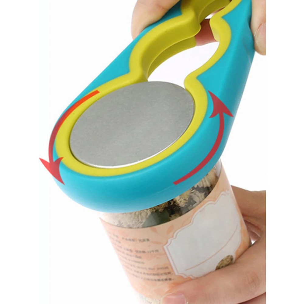 Manual Can Opener and Bottle Opener for Easy Grip Lid Opening