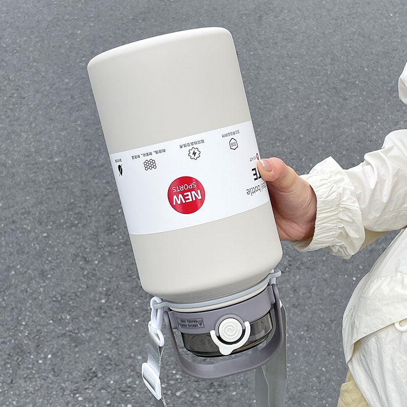 Large Capacity Insulated Water Bottle Stainless Steel Thermos Mug with Straw and Handle