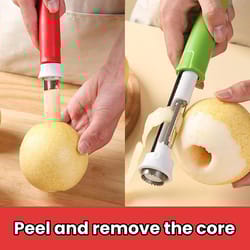 stainless steel apple corer peeler tool for fast fruit prep
