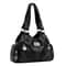 Mini Motorcycle Bag PU Leather Crossbody Bag Womens Shoulder Bag Black Mini Handbag Small Biker Pur 3