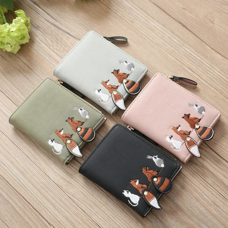 Cute Cartoon Wallet For Women Small Card Holder Coin Purse 2