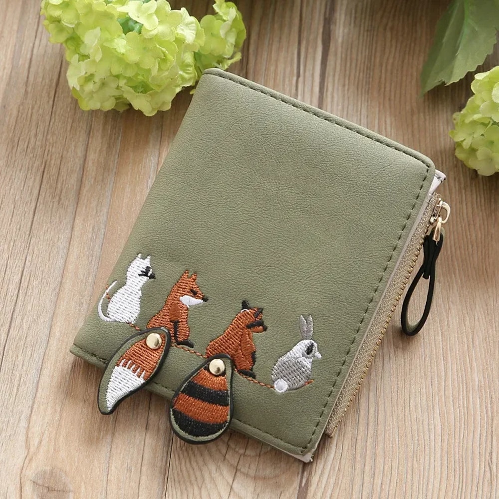 Cute Cartoon Wallet For Women Small Card Holder Coin Purse 6