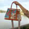 Painted Canvas Patchwork Tote Bag Large Capacity Printed Shoulder Handbag 3