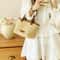 Woven Beach Bag For Women Straw Crossbody Summer Vacation Purse 1