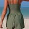 Tummy Control One Piece Swim Romper With Mesh Detail And Pockets 1