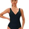 Confident Curve Plus Size One Piece Swimsuit With V Neck Cross Front 6