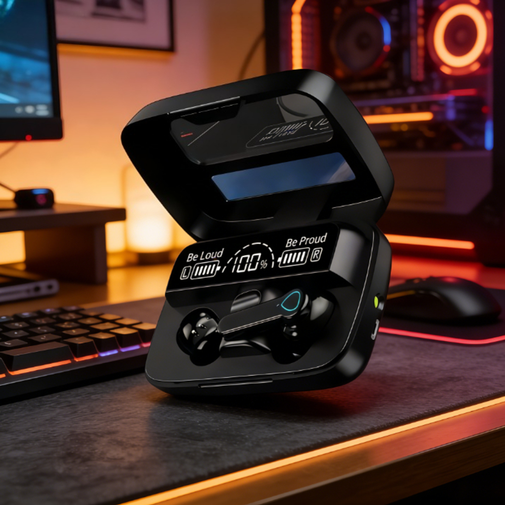 HiFi Wireless Headphones with Touch Control and Digital Display