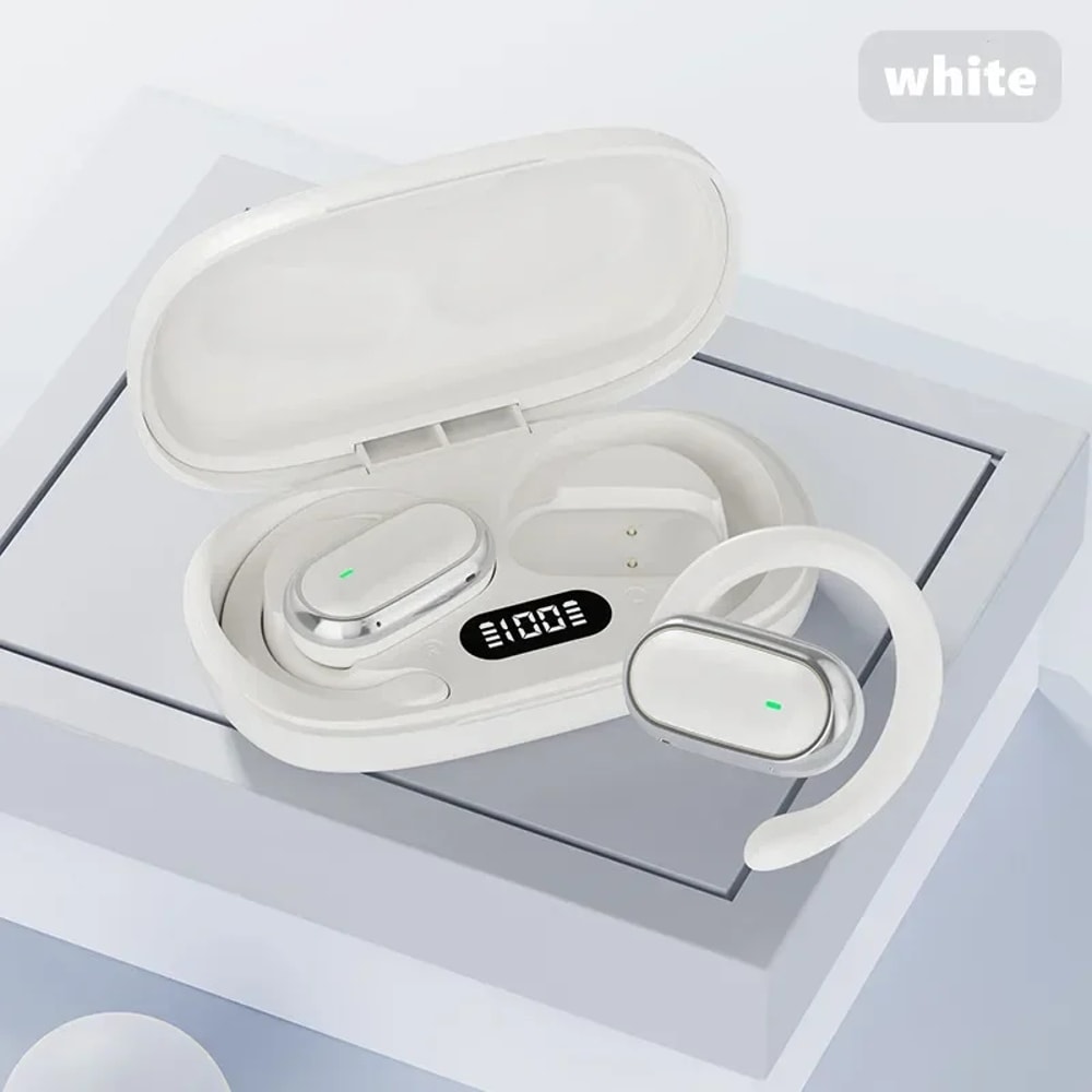 LED Display Wireless Earbuds with Noise Reduction Bluetooth Headphones