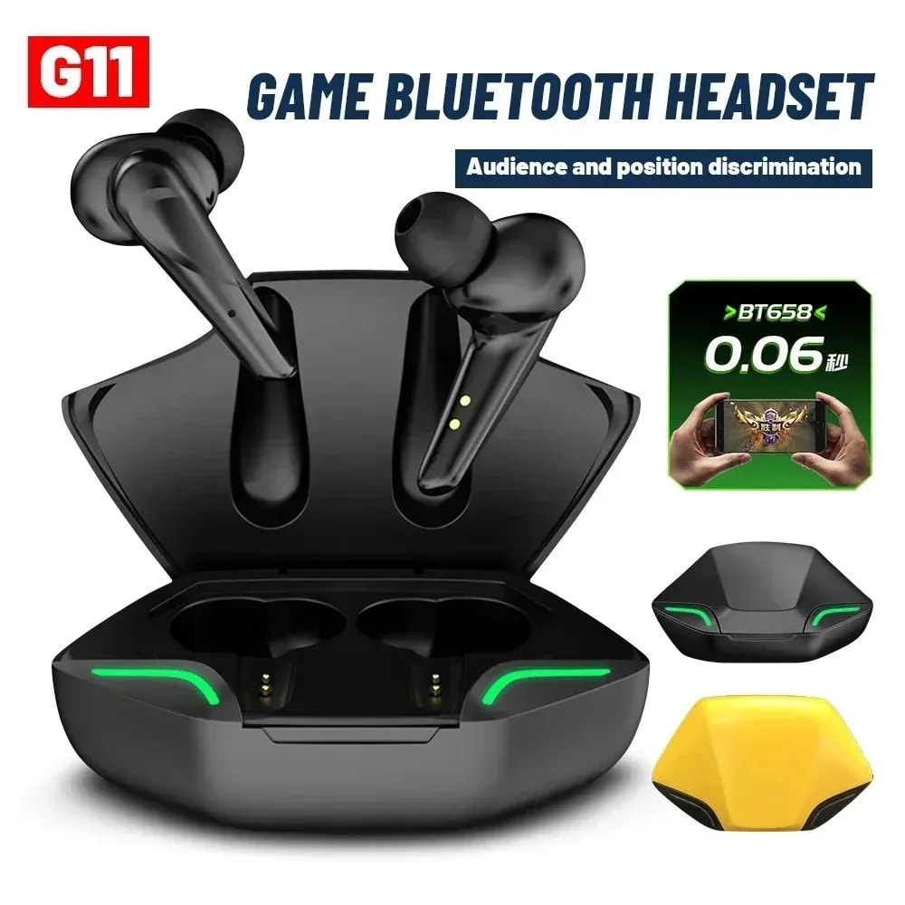 True Wireless Bluetooth Earbuds with Mic and Charging Case