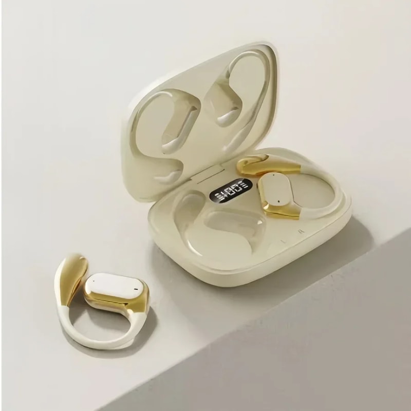 Sport Wireless Earbuds with ENC Mic and Secure Ear Hooks