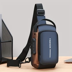 oxford crossbody chest pack with phone pocket for travel and daily commute