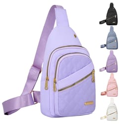 quilted crossbody sling bag for women with earphone hole