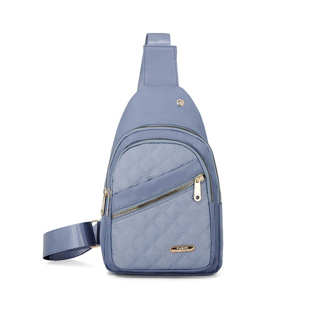 Quilted Crossbody Sling Bag for Women with Earphone Hole