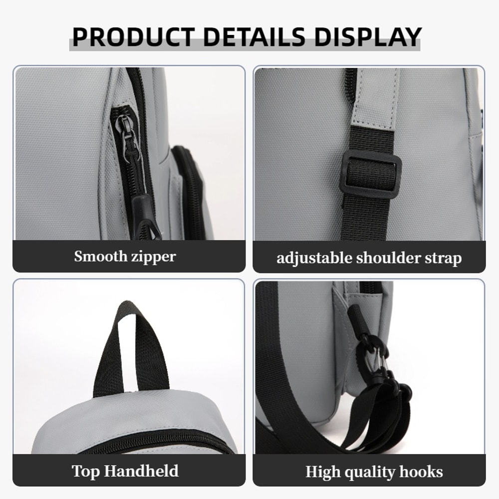 Mens Oxford Sling Chest Bag for Travel and Daily Commute