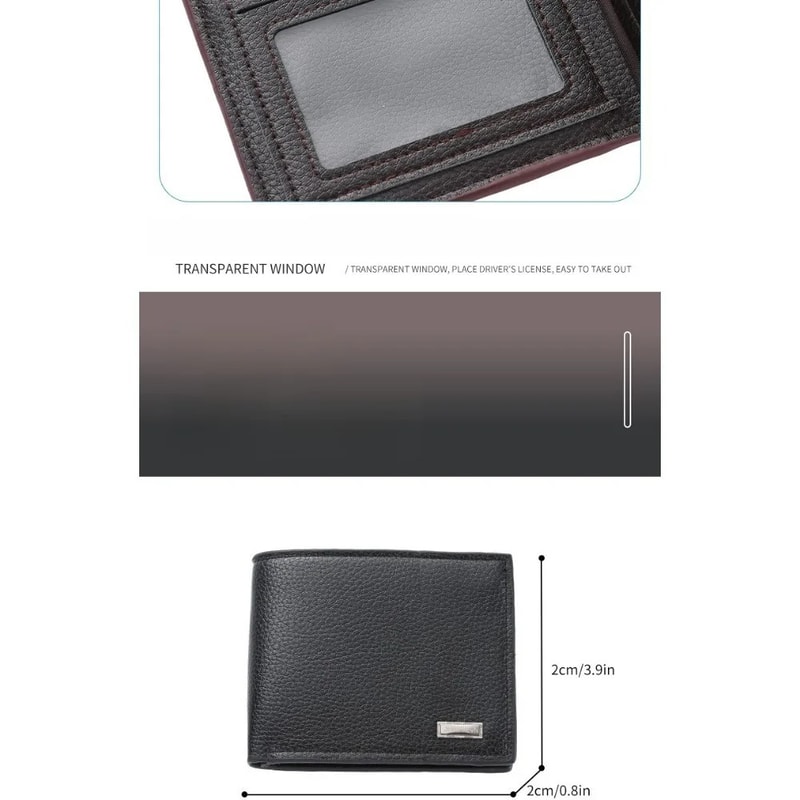 Retro Short Mens Wallet With Coin Pocket And Credit Card Holder 3