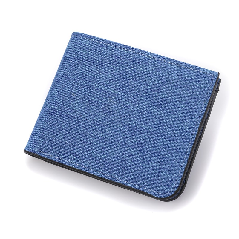 Mens Canvas Bifold Wallet with Photo Card Holder