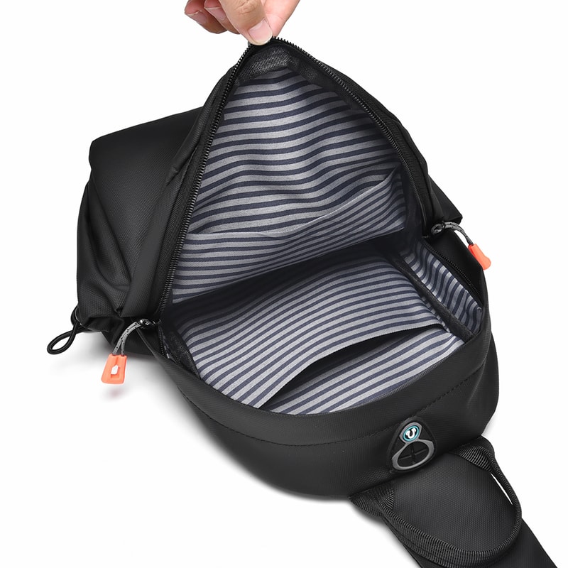 Mens Multi Pocket Crossbody Bag for Travel Hiking and Daily Commute