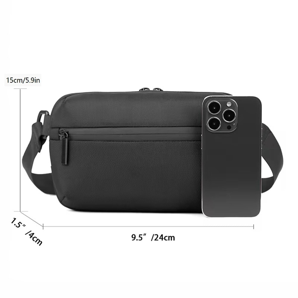 Mens Mini Crossbody Phone Bag Lightweight Chest Shoulder Waist Bag 2