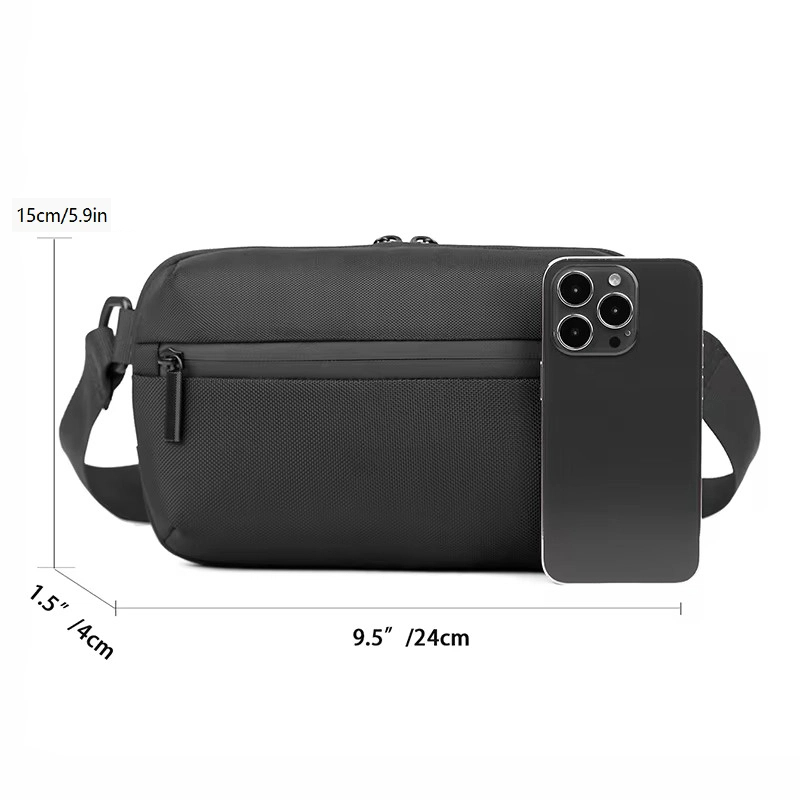 Mens Mini Crossbody Phone Bag Lightweight Chest Shoulder Waist Bag 2