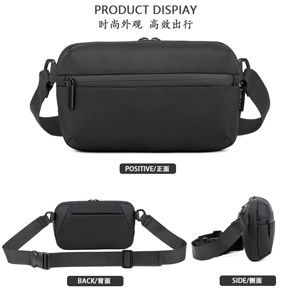 Mens Mini Crossbody Phone Bag Lightweight Chest Shoulder Waist Bag 3