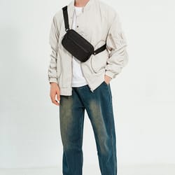 mens mini crossbody phone bag lightweight chest shoulder waist bag