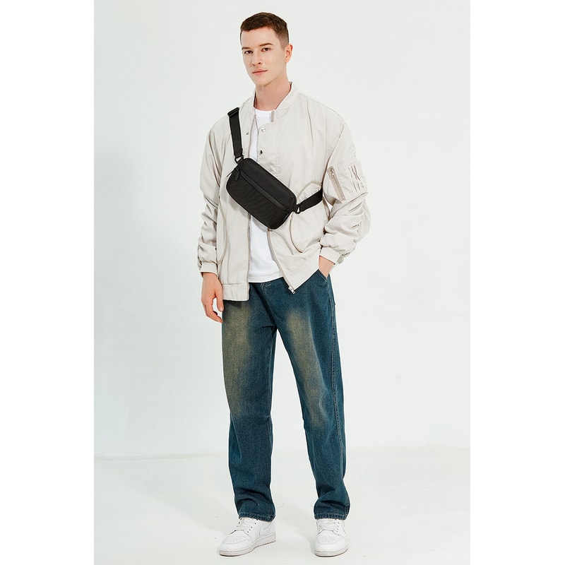 Mens Mini Crossbody Phone Bag Lightweight Chest Shoulder Waist Bag 0