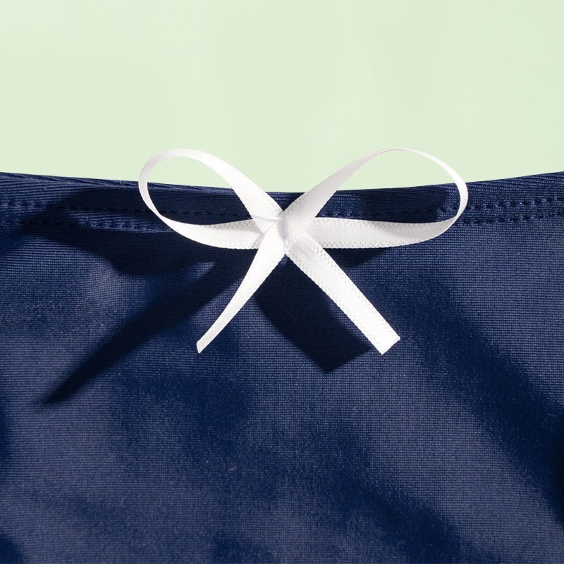 Solid Color Triangle Bikini Set Low Waist Bandage Swimwear For Women 4