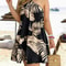 Boho Floral Halter Neck Backless Summer Dress 8