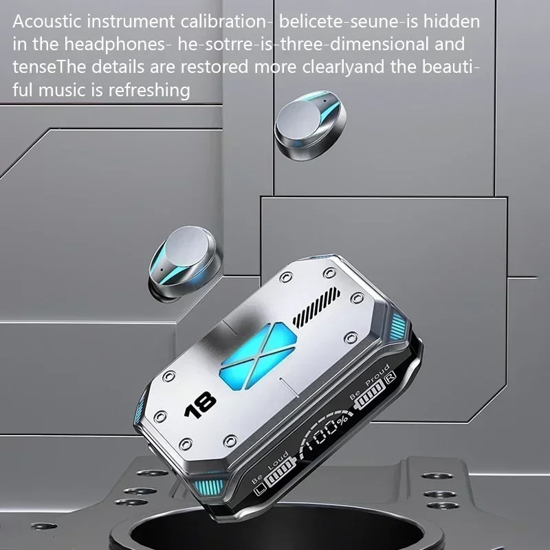 Smart Touch Wireless Earbuds with LED Display Case