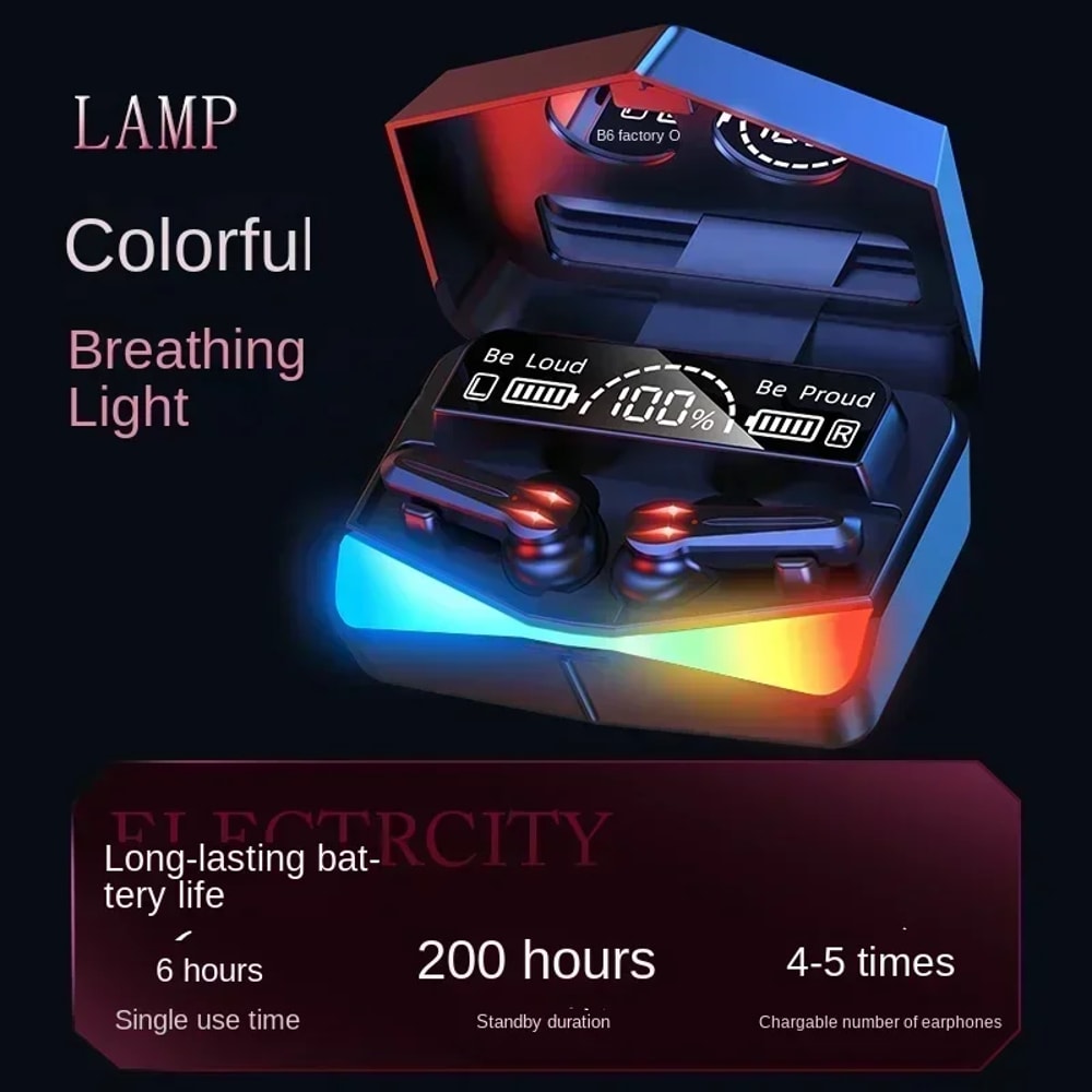 Sport Wireless Bluetooth Earbuds with Mic and Charging Case