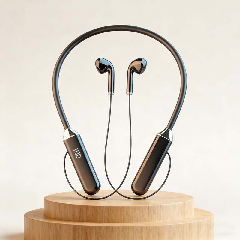 Magnetic Neckband Bluetooth Earbuds with Mic