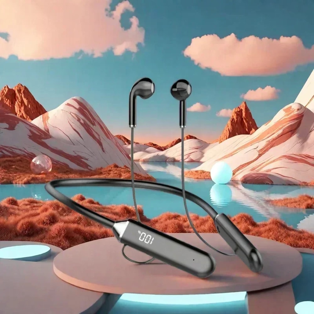 Magnetic Neckband Bluetooth Earbuds with Mic