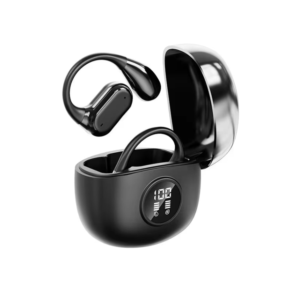 Clip On Wireless Sports Earbuds with Deep Bass Open Ear Comfort