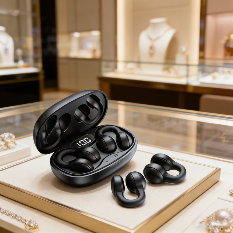 Wireless Bluetooth Earbuds with Noise Reduction Mic and LED Power Display