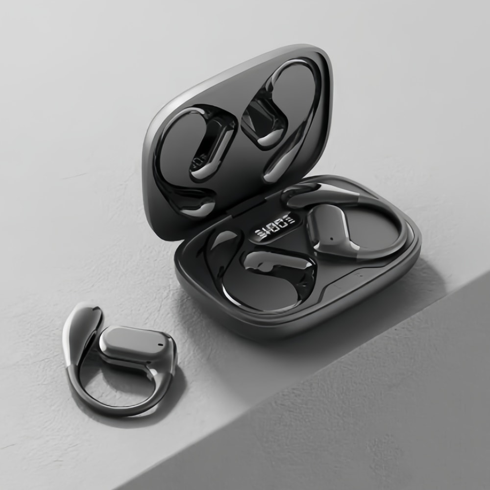 Secure Fit Wireless Sport Earbuds with Ear Hooks and ENC Mic