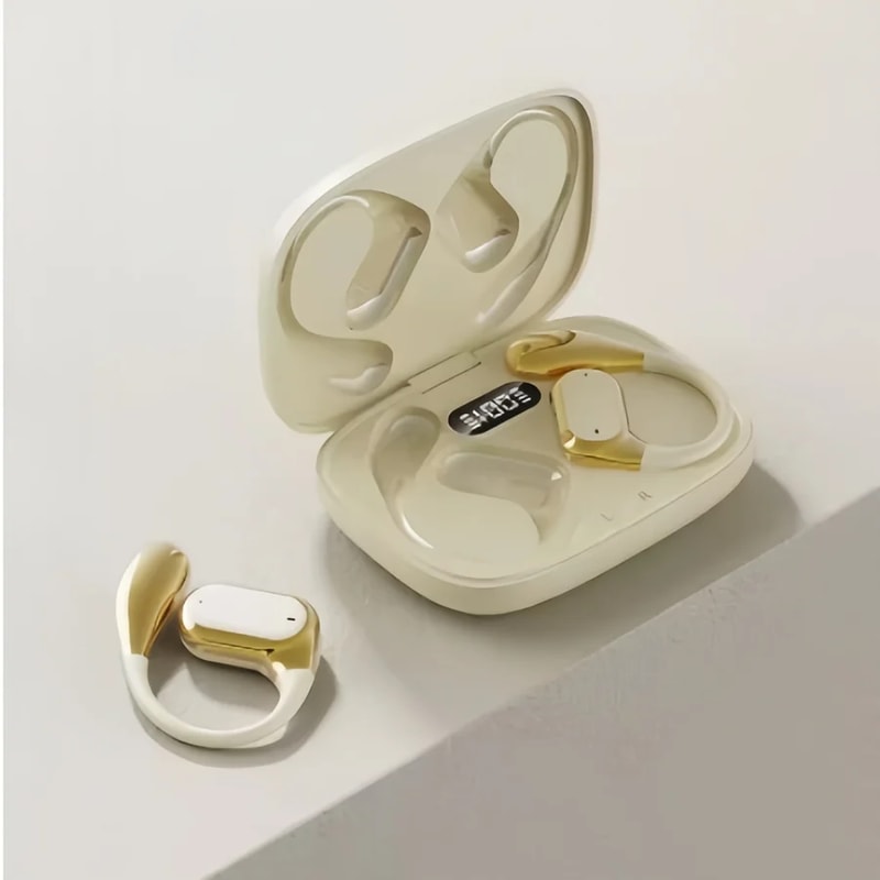 Secure Fit Wireless Sport Earbuds with Ear Hooks and ENC Mic