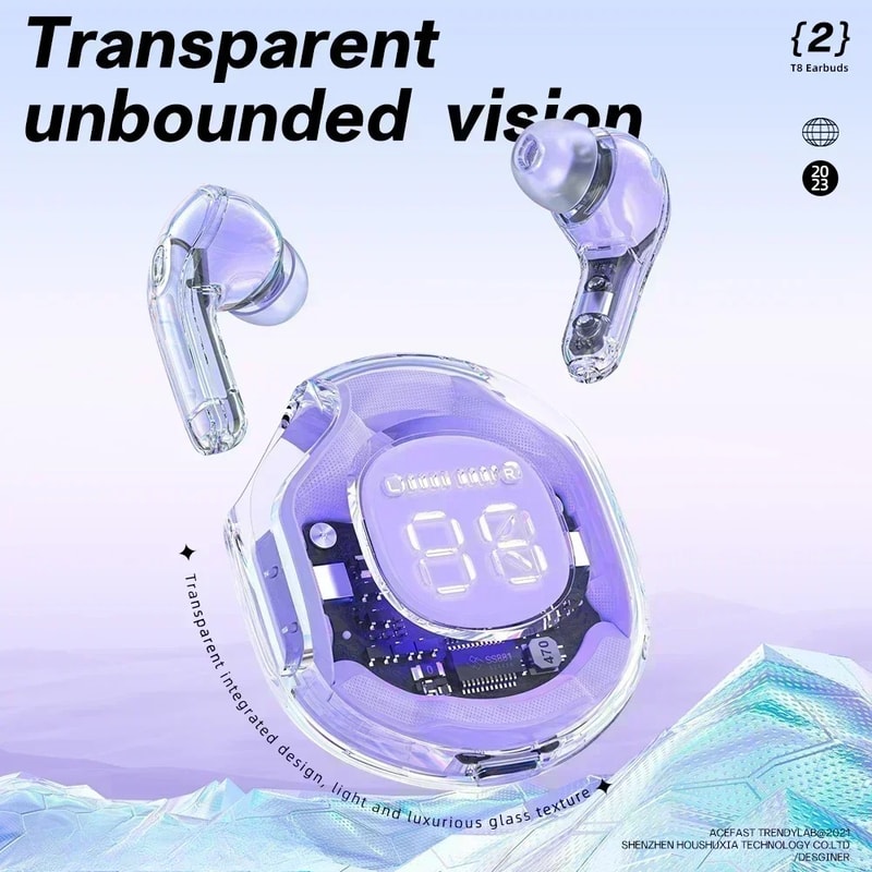 TWS Wireless Earbuds with Bass Sound and Noise Reduction for Sports and Gaming