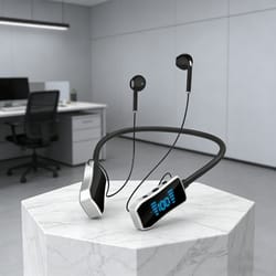 magnetic neckband bluetooth headphones for sport calls
