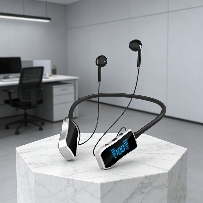 Magnetic Neckband Bluetooth Headphones for Sport Calls