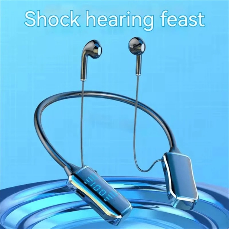 Magnetic Neckband Bluetooth Headphones for Sport Calls