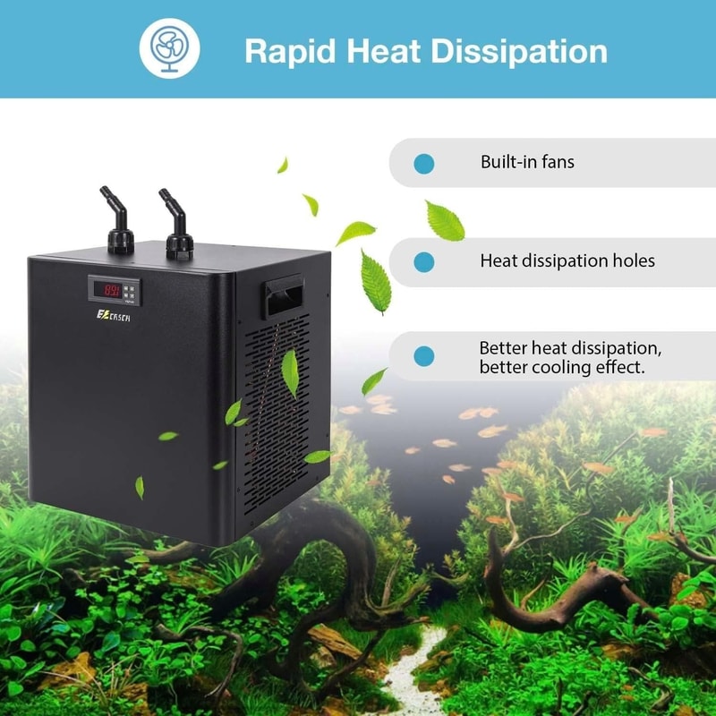 Aquarium Chiller 13 HP Hydroponics Coral Fish Cooling System W Pump Pipe 6