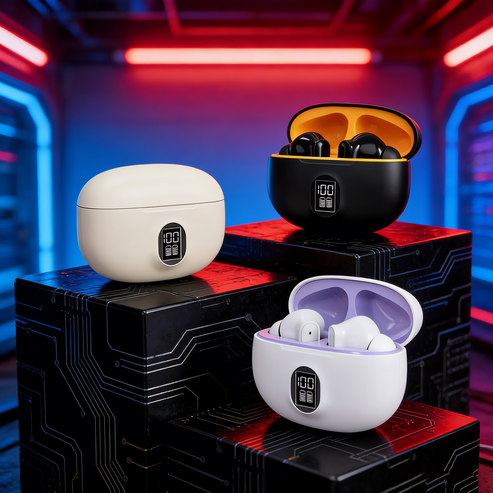 TWS Wireless Gaming Earbuds with Mic Noise Reduction and HiFi Bass