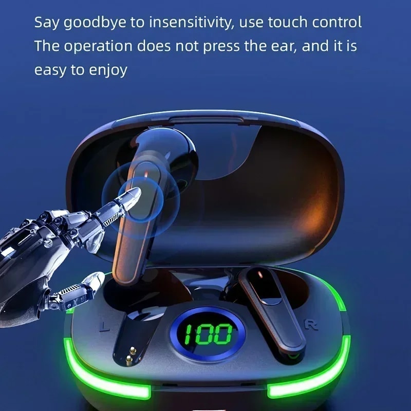 Wireless Bluetooth Earbuds with Mic Touch Control Sports Earphones