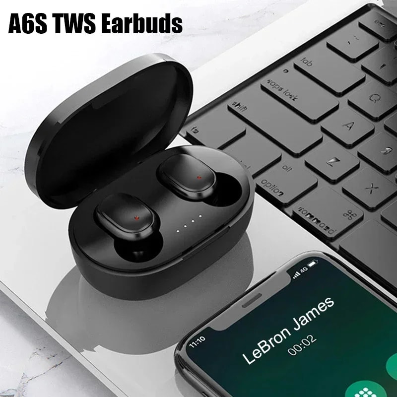 TWS Wireless Bluetooth Earbuds with Mic and Noise Cancelling Sound