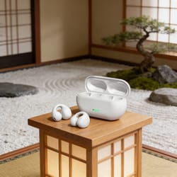 open ear clip on wireless sports earphones with hd call audio