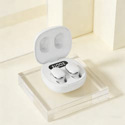 transparent tws wireless earbuds with enc mic and led battery display