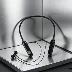 led display bluetooth neckband headphones with mic and tf card