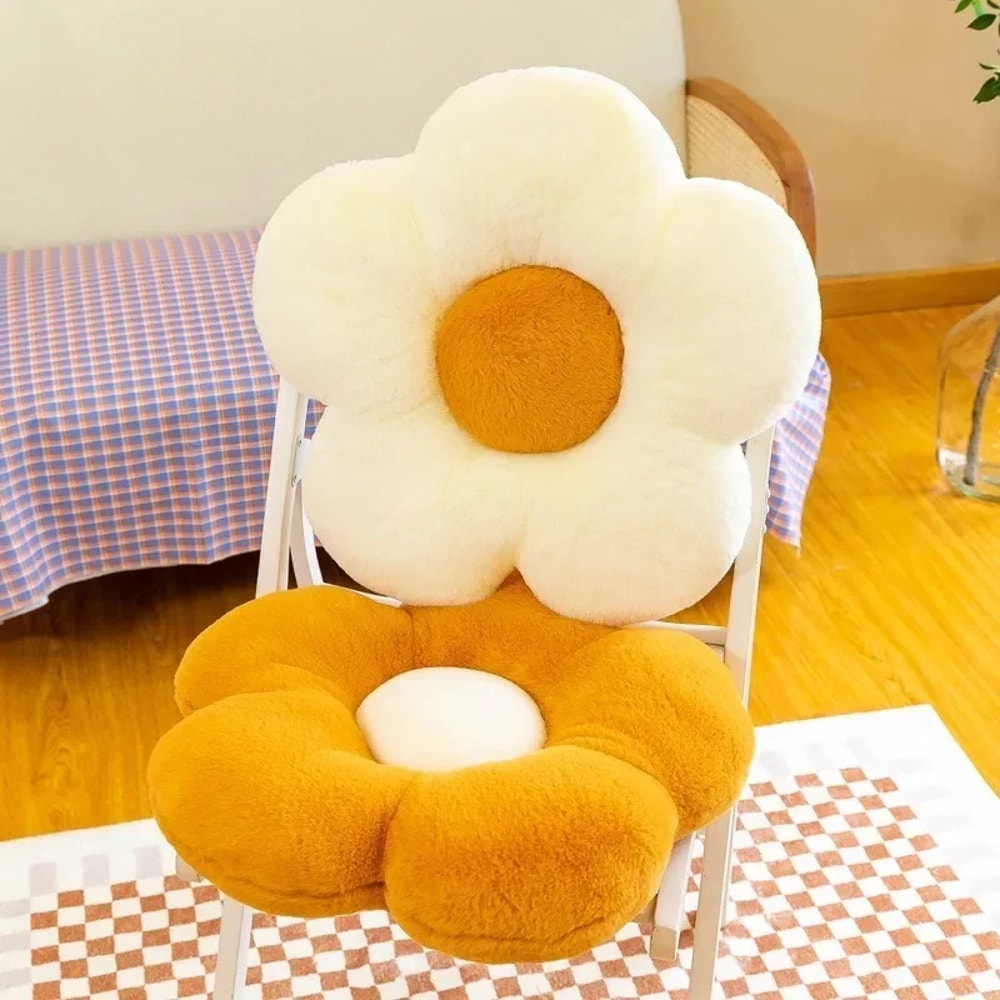 Colorful Sunflower Plush Pillow Soft Flower Cushion for Bedroom Decor
