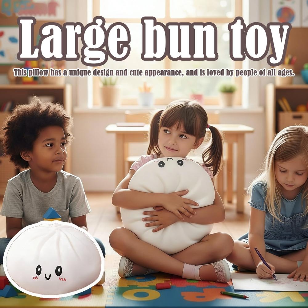 Giant Dumpling Plush Pillow Soft Squishy Toy for Stress Relief Cozy Companion for Kids & Adults Perfect Sofa